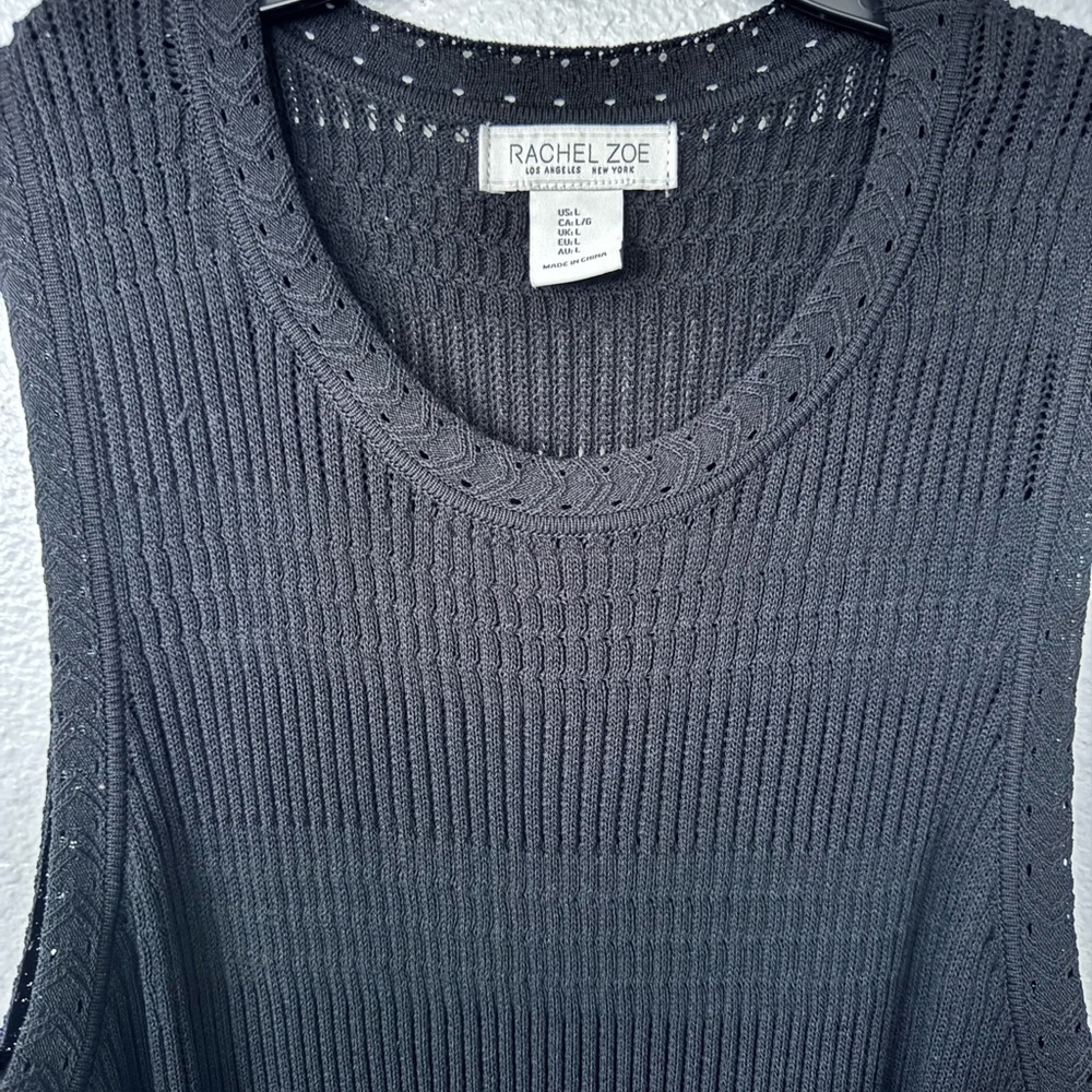 Rachel Zoe black Sleeveless Knit Top